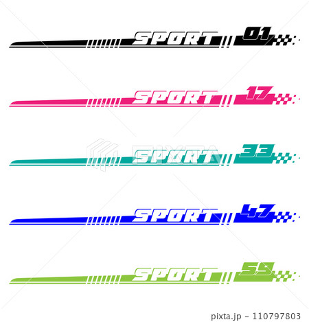 Sport car decal silhouette Sport car decal silhouette 110797803