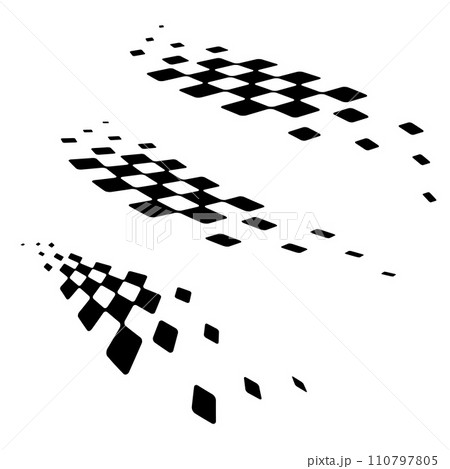 Different wave warp flag isometric 110797805