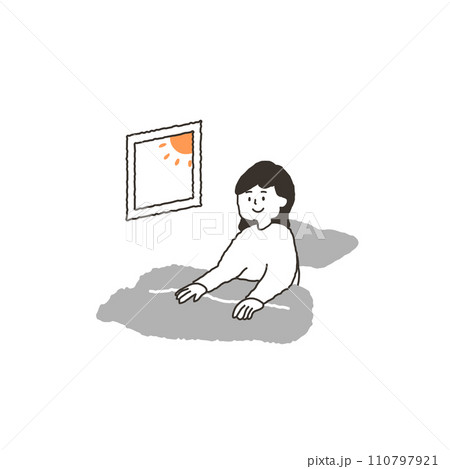 朝すっきり目が覚めた女性 110797921