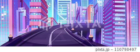 Highway flyover in modern city Highway flyover in modern city 110798497