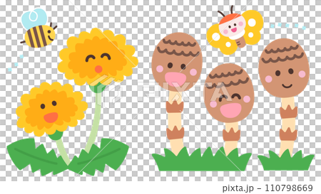 タンポポとつくし タンポポとつくし 110798669