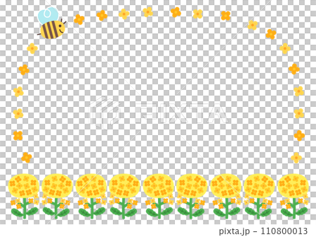 Rape flowers and bee frame Rape flowers and bee frame 110800013