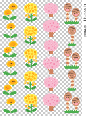 Spring decorative border vertical 110800014