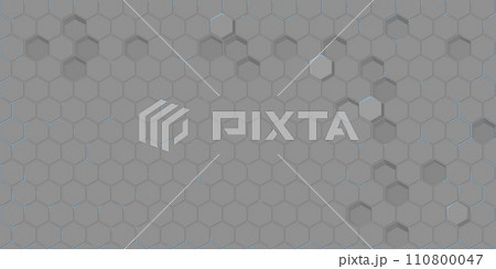 Abstract Seamless Futuristic Simple Hexagonal Gaming Cyber Vector Tech Background Template 110800047