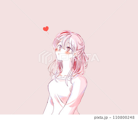 恋する女性 ハート 恋する女性 ハート 110800248