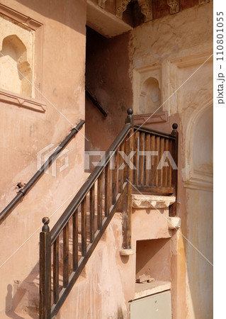 Architectural detail of Amber Fort in Jaipur, Rajasthan, India Architectural detail of Amber Fort in Jaipur, Rajasthan, India 110801055