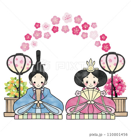 ひな祭りのイラスト 110801456