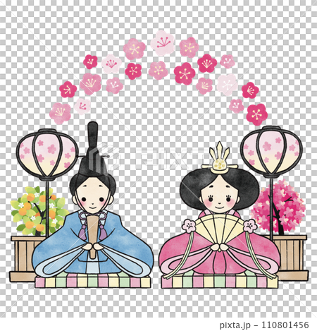 ひな祭りのイラスト 110801456
