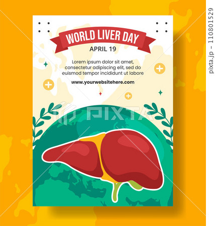 Liver Day Vertical Poster Flat Cartoon Hand Drawn Templates Background Illustration Liver Day Vertical Poster Flat Cartoon Hand Drawn Templates Background Illustration 110801529