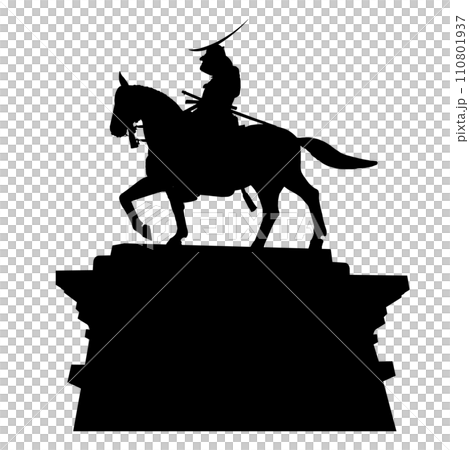 伊達政宗公 銅像シルエット 伊達政宗公 銅像シルエット 110801937