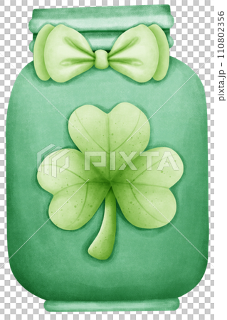 Luck of the Irish! Watercolor Shamrock Design for St. Patrick's Day 110802356