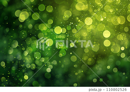 緑色のキラキラの背景「AI生成画像」 110802526