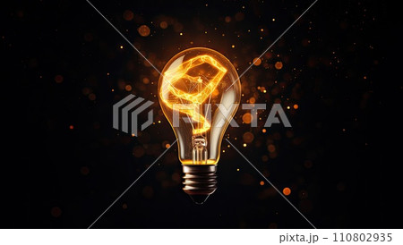 AI-generated content. light bulb that was lit in the dark 110802935