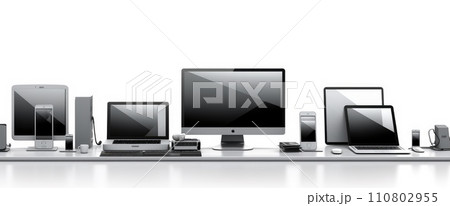 AI-generated content. computers tablets and...のイラスト素材 [110802955] - PIXTA
