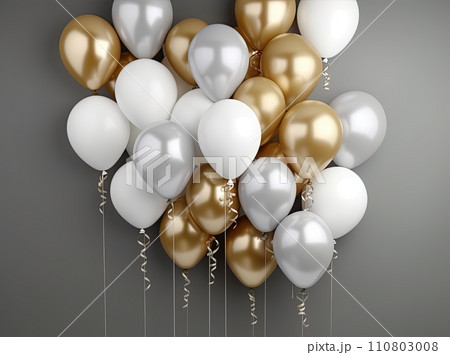 AI-generated content. group balloons floating 110803008