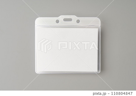 Blank bagde on white background copy space 110804847