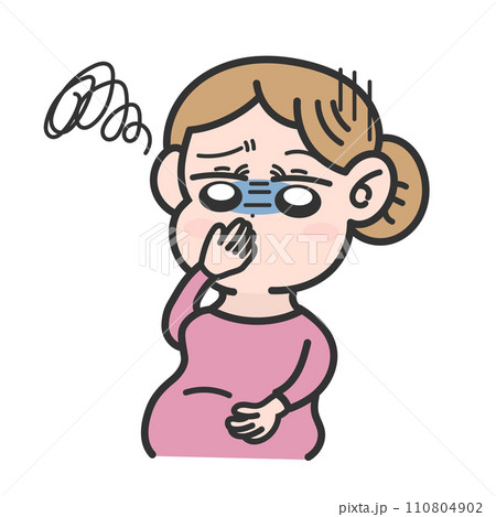 つわり 妊婦 マタニティー イラスト つわり 妊婦 マタニティー イラスト 110804902
