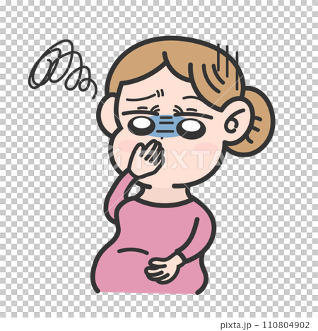 つわり 妊婦 マタニティー イラスト つわり 妊婦 マタニティー イラスト 110804902