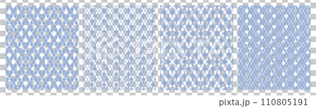 Set of Seamless Geometric Blue Diamonds Patterns. Vector Art. Set of Seamless Geometric Blue Diamonds Patterns. Vector Art. 110805191