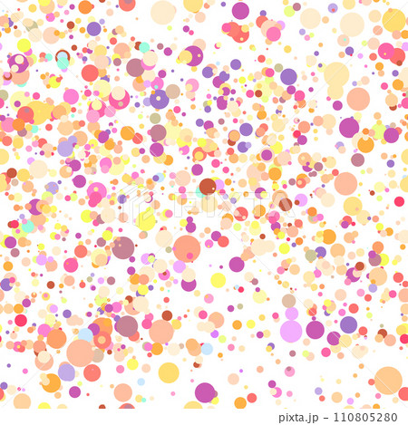 Multicolor background, colorful vector texture with circles. Splash effect banner. Dotted abstract illustration with blurred drops of rain. Seamless pattern for fabric, textile 110805280