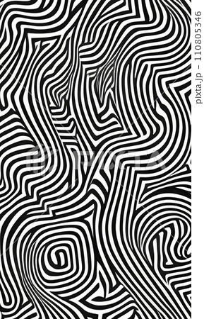 black and white abstract pattern with maze look black and white abstract pattern with maze look 110805346