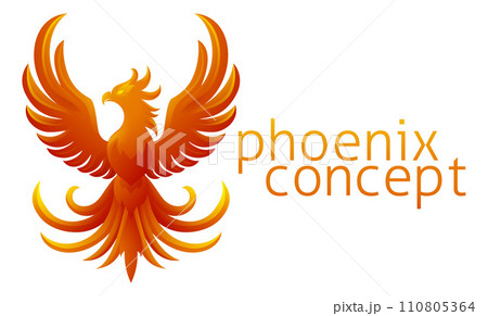 Phoenix Fire Bird Rising Wings Spread Eagle Phoenix Fire Bird Rising Wings Spread Eagle 110805364