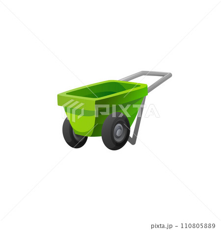 Garden or construction trolley 3D icon realistic vector illustration isolated. Garden or construction trolley 3D icon realistic vector illustration isolated. 110805889
