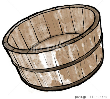 銭湯の木桶 110806360