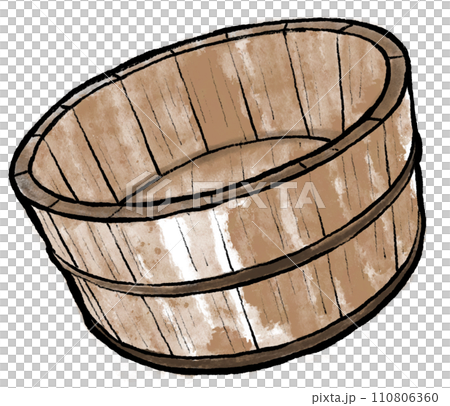 銭湯の木桶 110806360