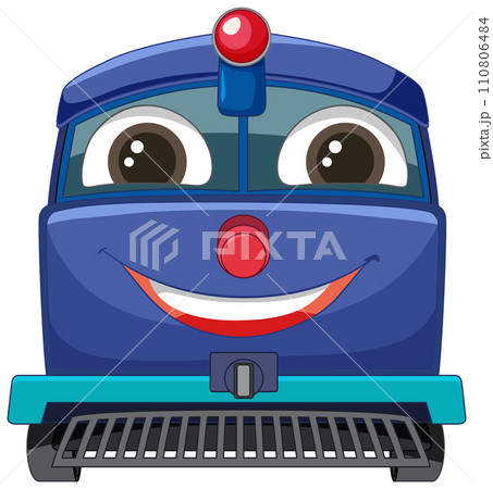 Friendly Cartoon Train Character Friendly Cartoon Train Character 110806484