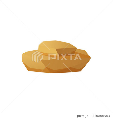 Stones or boulders nature landscape elements, flat vector illustration isolated. 110806503