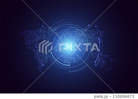 Global network connection. World map point and line composition concept of global business. Vector Illustration Global network connection. World map point and line composition concept of global business. Vector Illustration 110806673
