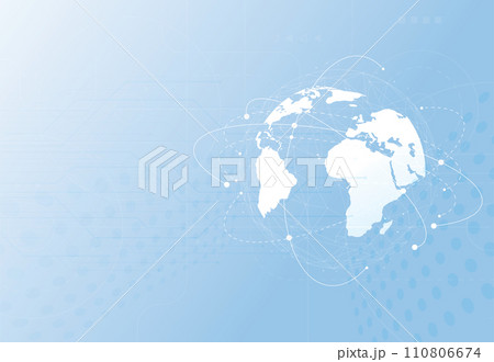Global network connection. World map point and line composition concept of global business. Vector Illustration 110806674