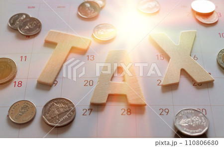 Tax paying season concept 110806680