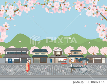 春の町家の風景 110807133