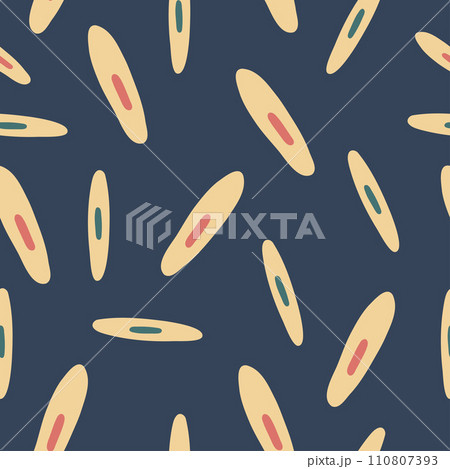 Blue background yellow dots flat design seamless pattern 110807393