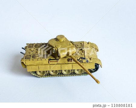 World war 2 tank model toy isolated on white background 110808181