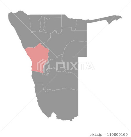 Erongo region map, administrative division of Namibia. Vector illustration. Erongo region map, administrative division of Namibia. Vector illustration. 110809169