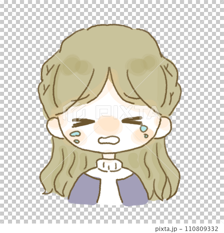 一個哭泣的女人的插圖 一個哭泣的女人的插圖 110809332