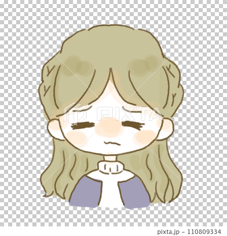 女孩帶著厭惡的表情 女孩帶著厭惡的表情 110809334