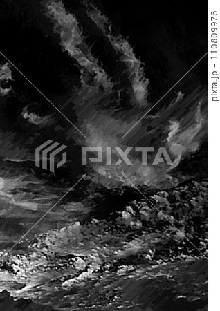 3D画像パステル調アート真夏の入道雲積螺雲31 3D画像パステル調アート真夏の入道雲積螺雲31 110809976