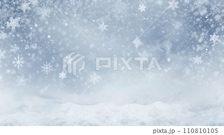 雪の結晶と降雪のイメージ背景「AI生成画像」 雪の結晶と降雪のイメージ背景「AI生成画像」 110810105