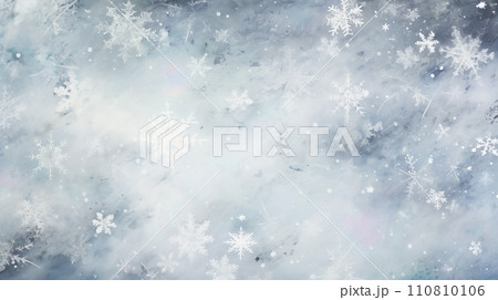 雪の結晶と降雪のイメージ背景「AI生成画像」 雪の結晶と降雪のイメージ背景「AI生成画像」 110810106