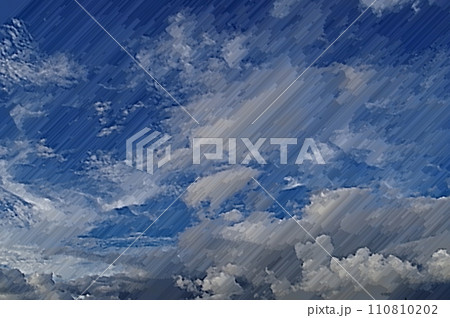 3D画像パステル調アート青空と白い雲 真夏の入道雲 積螺雲20 3D画像パステル調アート青空と白い雲 真夏の入道雲 積螺雲20 110810202
