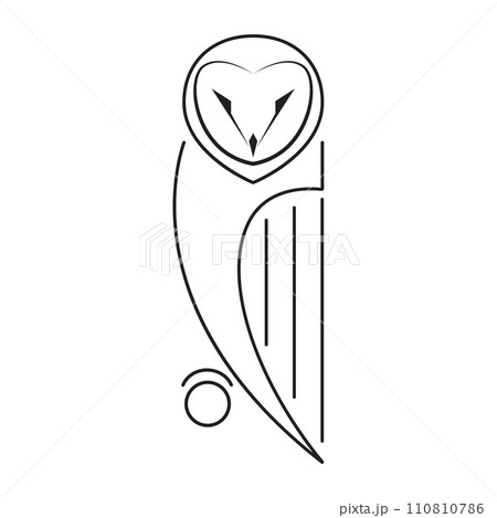 An owl design isolated on transparent background, Barn owl Design, Bird Icon., Wild Animals. 110810786
