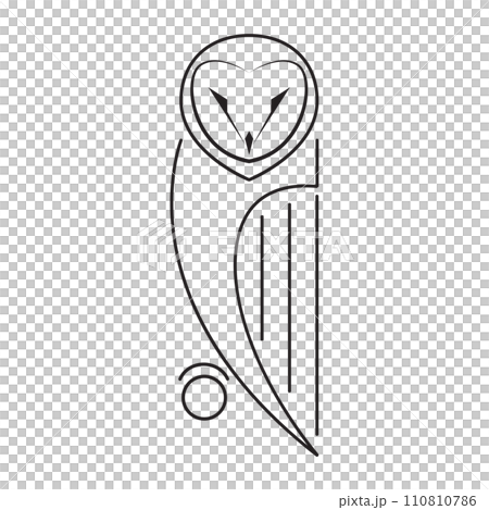 An owl design isolated on transparent background, Barn owl Design, Bird Icon., Wild Animals. 110810786