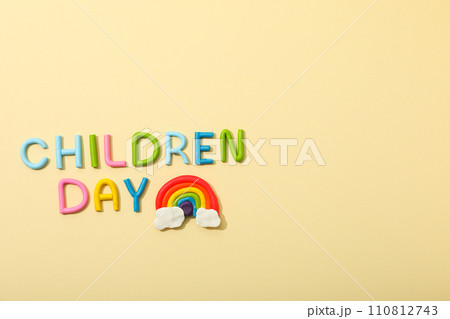 The inscription Children's Day on a light background 110812743