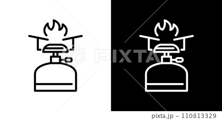 シンプルなシングルバーナーアイコン 110813329