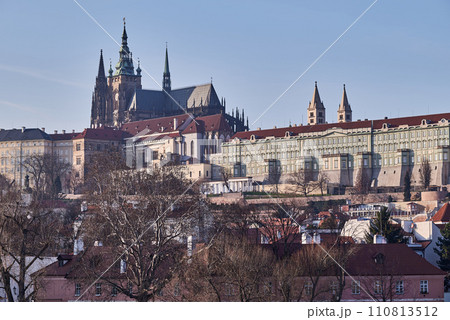 Cityscape view of Prague castle in Czech republic 110813512