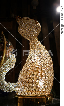 アンティーク調のアンティークな猫の装飾　小樽オルゴール堂 110814240